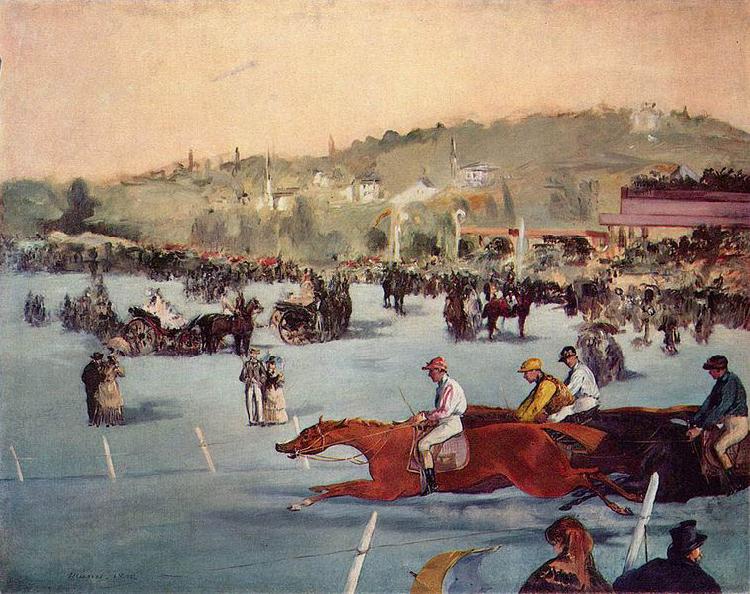 Edouard Manet Rennen im Bois de Boulogne